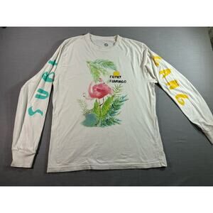 Surf Gang Flamingo Long Sleeve T Shirt Men’s Medium Graphic Streetwear Surf Tee